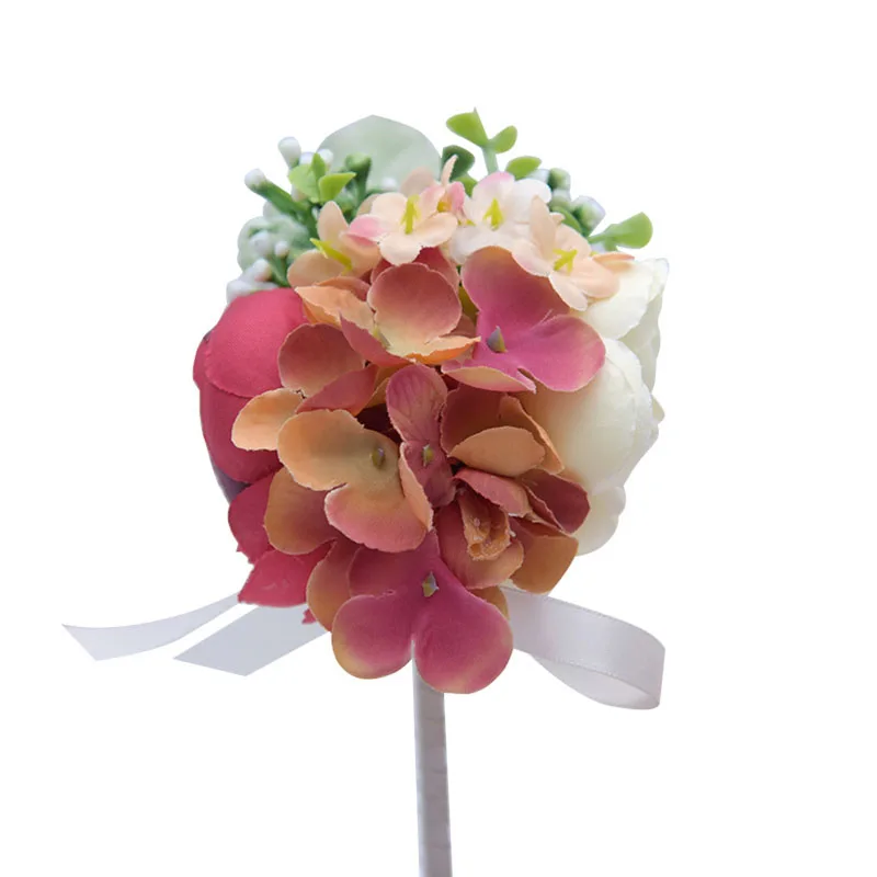 Оптовая продажа 1 шт. корсаж на запястье цветы для подружки невесты украшение