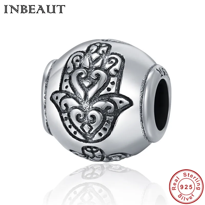 INBEAUT 100% Серебро 925 пробы ручная цепочка вера бусы для женщин древний S925 штамп Шарм