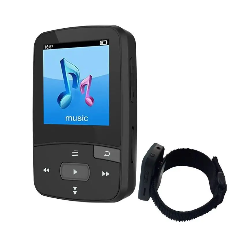 Bluetooth mp4 плеер 16 ГБ с зажимом спортивный защитой от пота без потерь FM радио