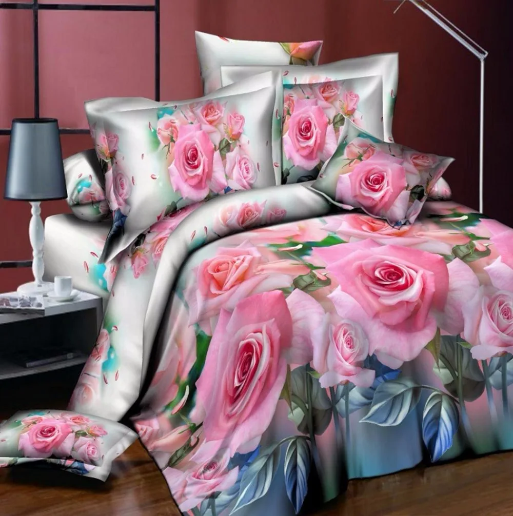 Хлопковый комплект постельного белья с 3D принтом героями мультфильмов