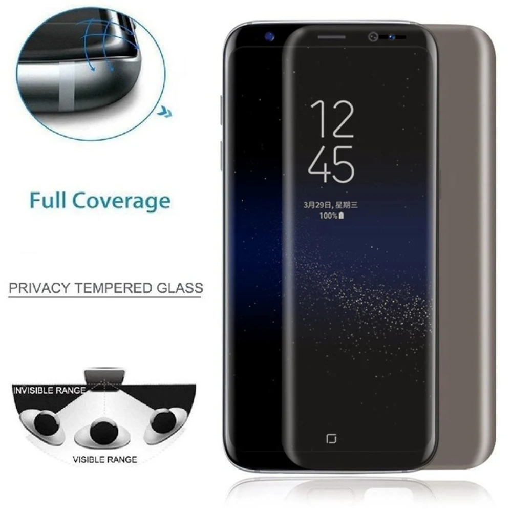Изогнутое закаленное 3d-стекло для Samsung Galaxy S9 plus Защита экрана S8 s9 Note 8 9 9h пленка |