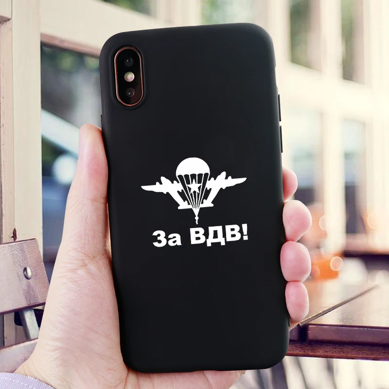 Чехол для телефона Soldier s iPhone X XS MAX XR 6 S 7 8 Plus чехол VDV из России мягкий силиконовый