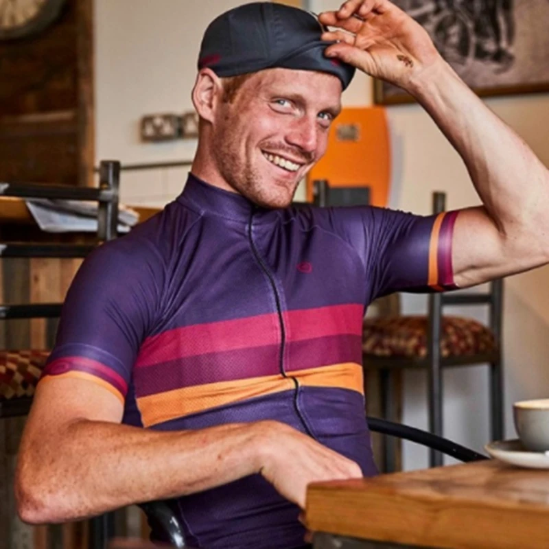 Stripe club jersey Pro men 2019 New cycling clothing tops MTB riding shirt Outdoor bike racing sportwear Short sleeved quick dry | Спорт и