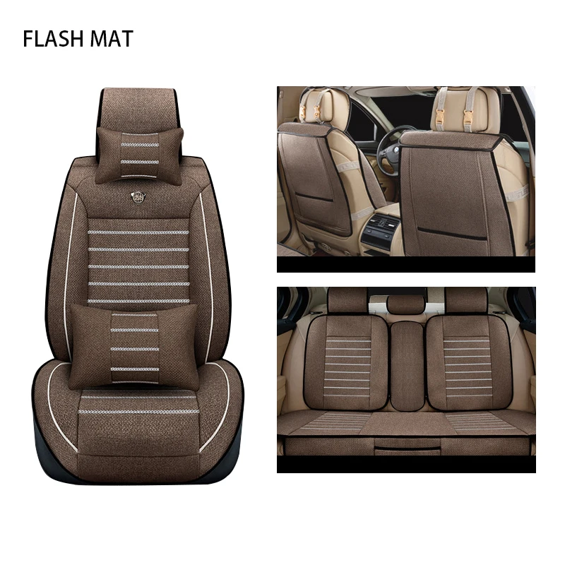 Льняные автомобильные чехлы для peugeot все модели 206 308 106 205 301 306 307 406 407 508 3008