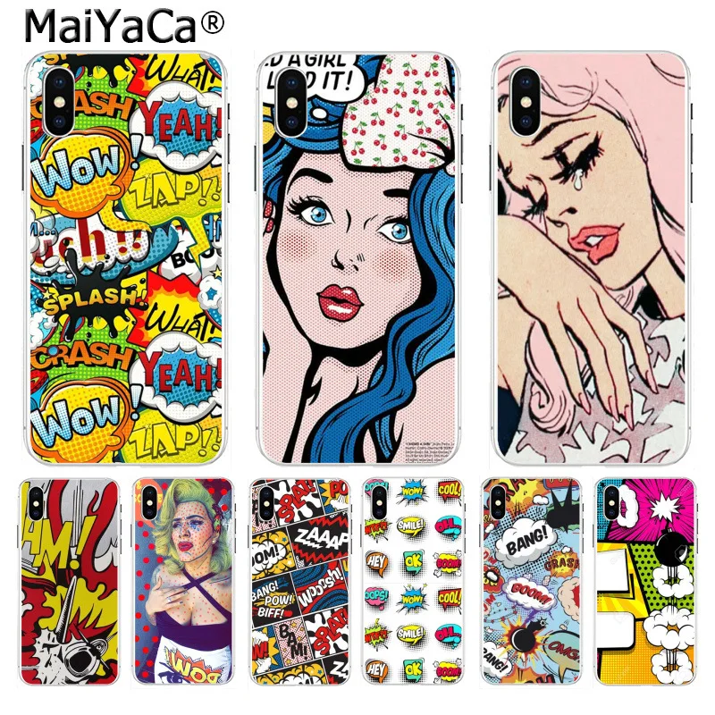 Чехол для мобильного телефона MaiYaCa Boom pop art comic Drawing Amazing landscape iphone SE 2020 11 pro 8 7 66S Plus X 10