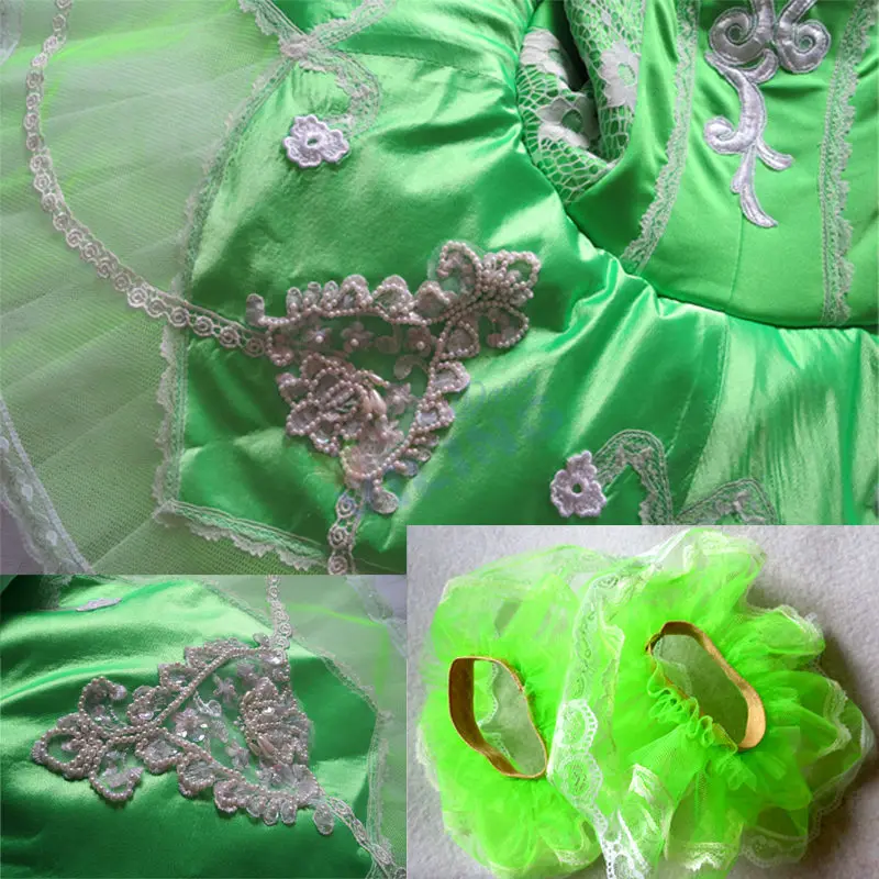 

Green Dance ballet dress girl Classical profesional ballet tutu skirt dance costumes ballet tutus