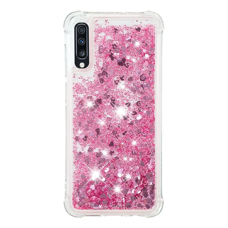 Rose gold love Soft Fashion Love Heart Quicksand Liquid Silicone Phone Case for Google Pixel 3 Google Pixel 3a XL Air Cushion Corner Shockproof - Цвет: Rose gold love