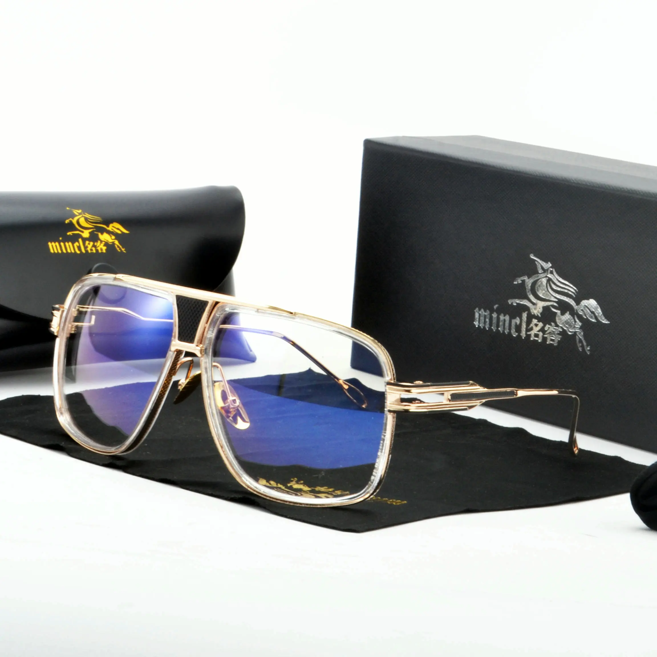 Женские квадратные солнцезащитные очки в стиле ретро дизайнерские прозрачные