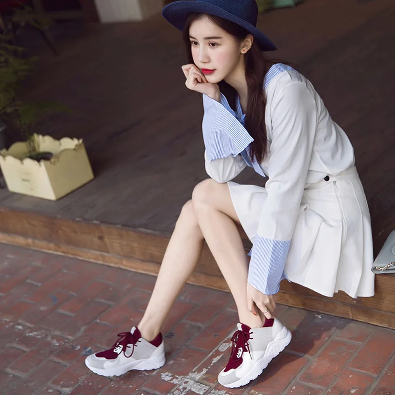 Женская обувь студентов 2017 Весенняя Новинка на плоской подошве уникальная