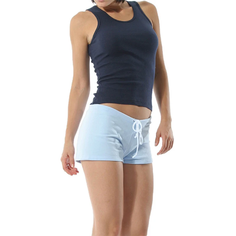 Женские хлопковые шорты для фитнеса повседневные тренировок в Европейском стиле