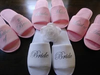 customize pink wedding bride bridesmaid slippersbridal party slippers bachelorette party favors giftswedding favor gifts