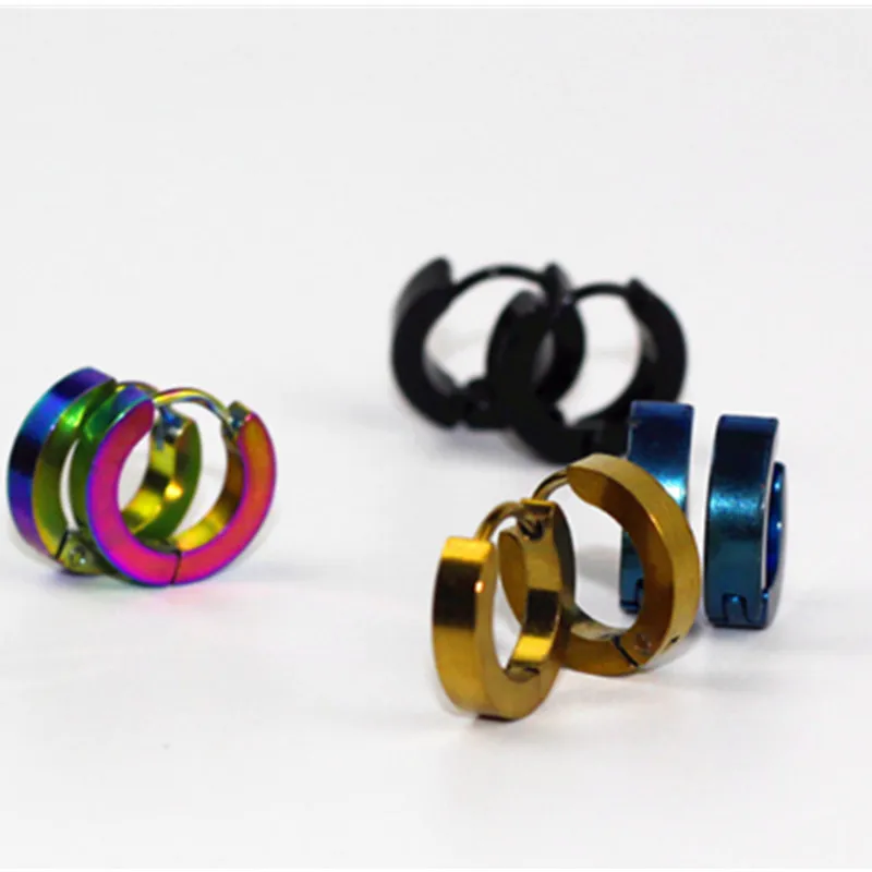 E0213 маленькие серьги серебряные и золотые из нержавеющей стали для женщин мужчин