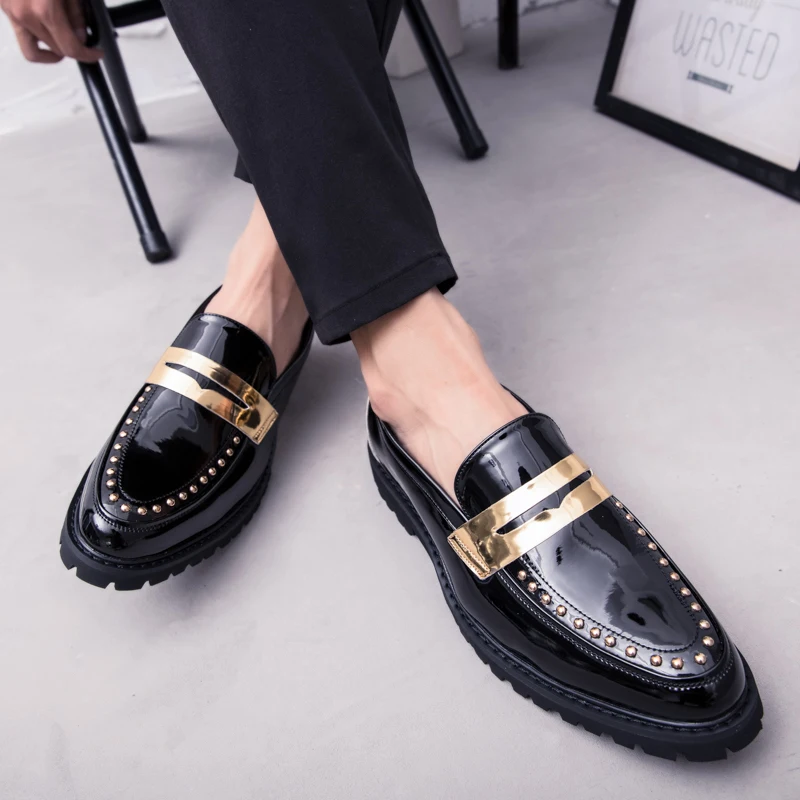 Fashion outdoor Leather Casual Loafers Men Comfortable men Shoes Man working Business Slip-On dressing w5 | Обувь