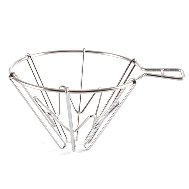 V60 1-2 чашки металлический держатель фильтра для кофе бытовой фильтр для капельного кофе воронка Brassy многоразовая Воронка сетка фильтр корзина инструменты - Цвет: 4