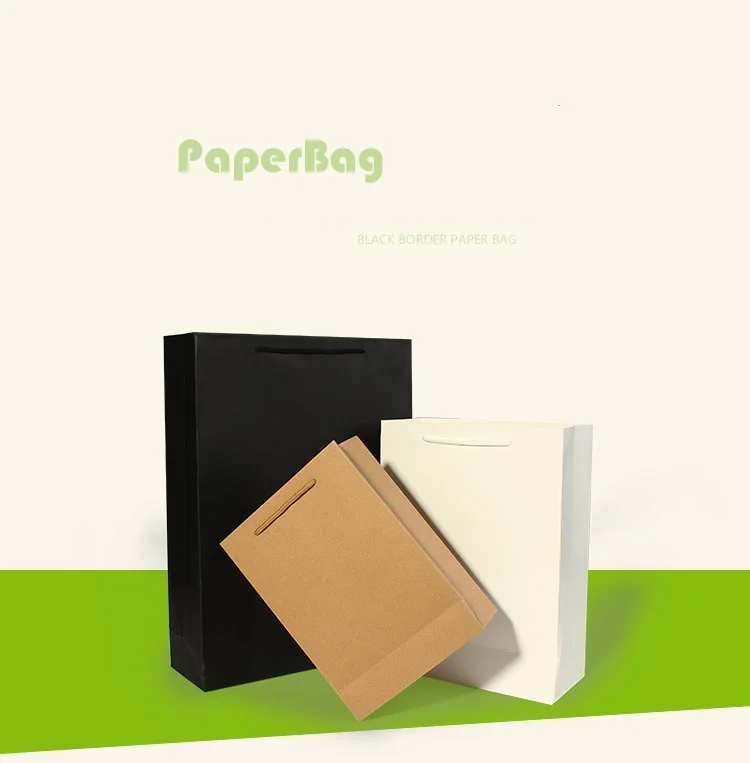 Пакеты из черной бумаги 20 шт./лот|bag f|bags withbags with handles |