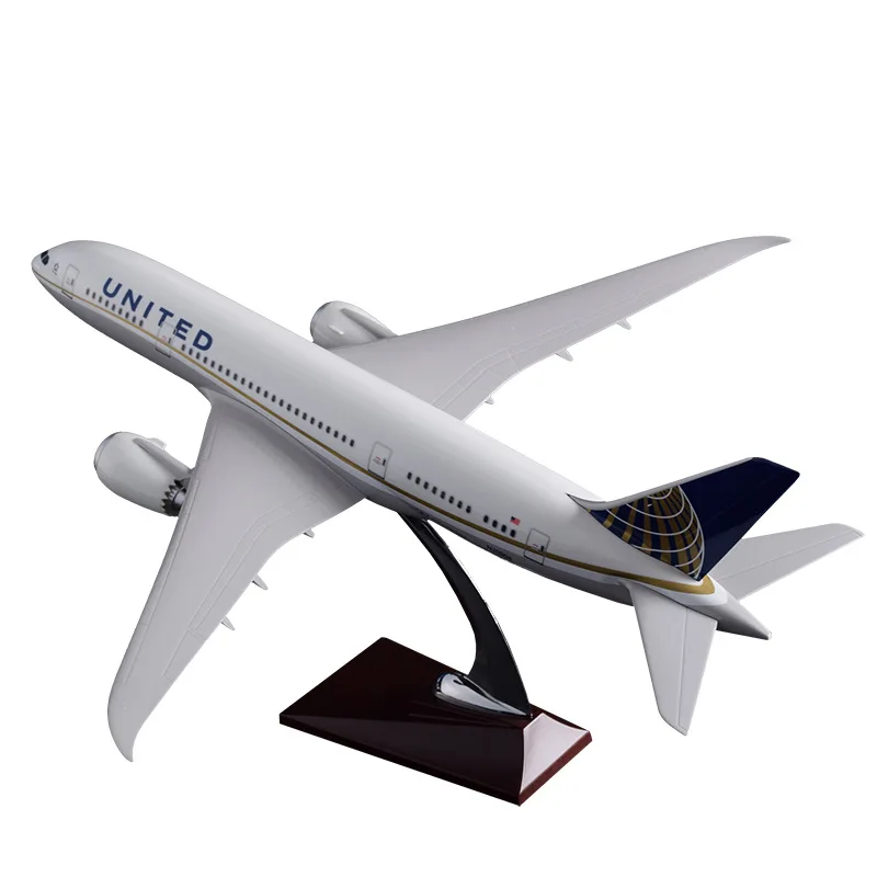 43 см модель самолета из смолы B787 Юнайтед эйрлайнс Boeing 787 самолет США Airbus ручная