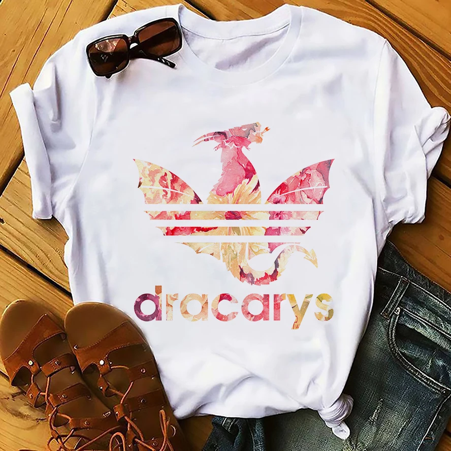 Daenerys Dragon Camiseta Dracarys забавная Футболка мужская летняя новая белая Повседневная футболка унисекс крутая уличная одежда Harajuku футболка