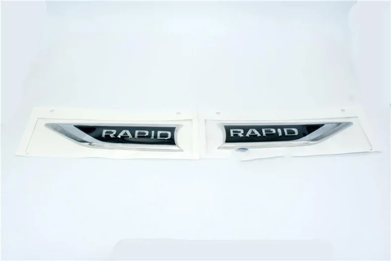 Type B Для Skoda Rapid 2012 2013 20114 боковое крыло для двери эмблема значок наклейка отделка сторона Стандартный гарнир автомобиля Стайлинг - Цвет: Type B