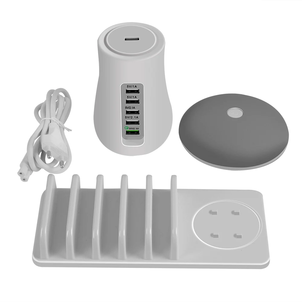 Умная USB зарядная станция Quick Charge 3 0 адаптер концентратора светодиодная