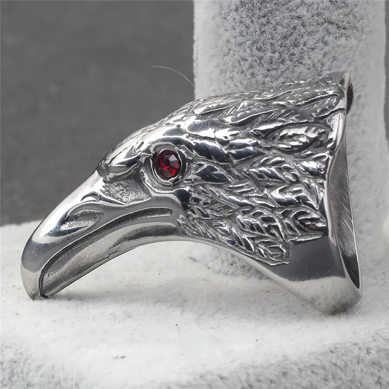 ZORCVENS New Arrival 316L Stainless Steel Ring Punk Animal Eagle Biker Vintage Hip Hop Men Jewelry | Украшения и аксессуары