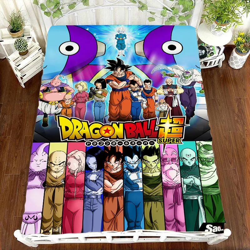 7 DRAGON BALL Z Аниме простыня с печатным рисунком Вегета Сон Гоку Zetto покрывало детская комната кровать простыни, постельное белье(без наволочки - Цвет: 7