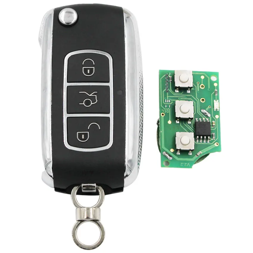 KEYECU 433MHz ID73 Chip FCC: 73370847C Upgraded Flip Folding 3 Button Remote Key Fob key for Land Rover Discovery 2 1999-2004 | Автомобили