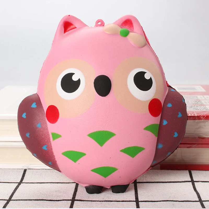 Jumbo Kawaii Сова мягкий медленно поднимающийся мультфильм кукла снятие стресса крем Ароматические телефонные ремни мягкая сжимающая игрушка веселье для ребенка подарок