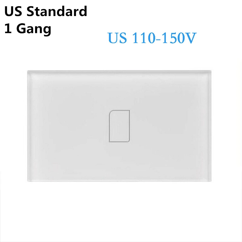 US 1 Gang 110V Broadlink TC2 WiFi переключатель 110 В 220 В светильник Сенсорная панель стандарт США умный дом пульт дистанционного управления для Alexa Google Home - Комплект: US 1 Gang 110V