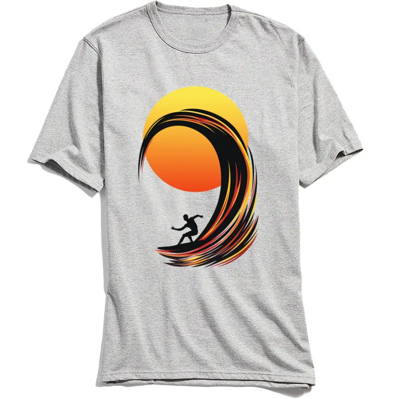 Мужские футболки на заказ Мужская футболка Surfer On Fire Crazy с коротким рукавом День