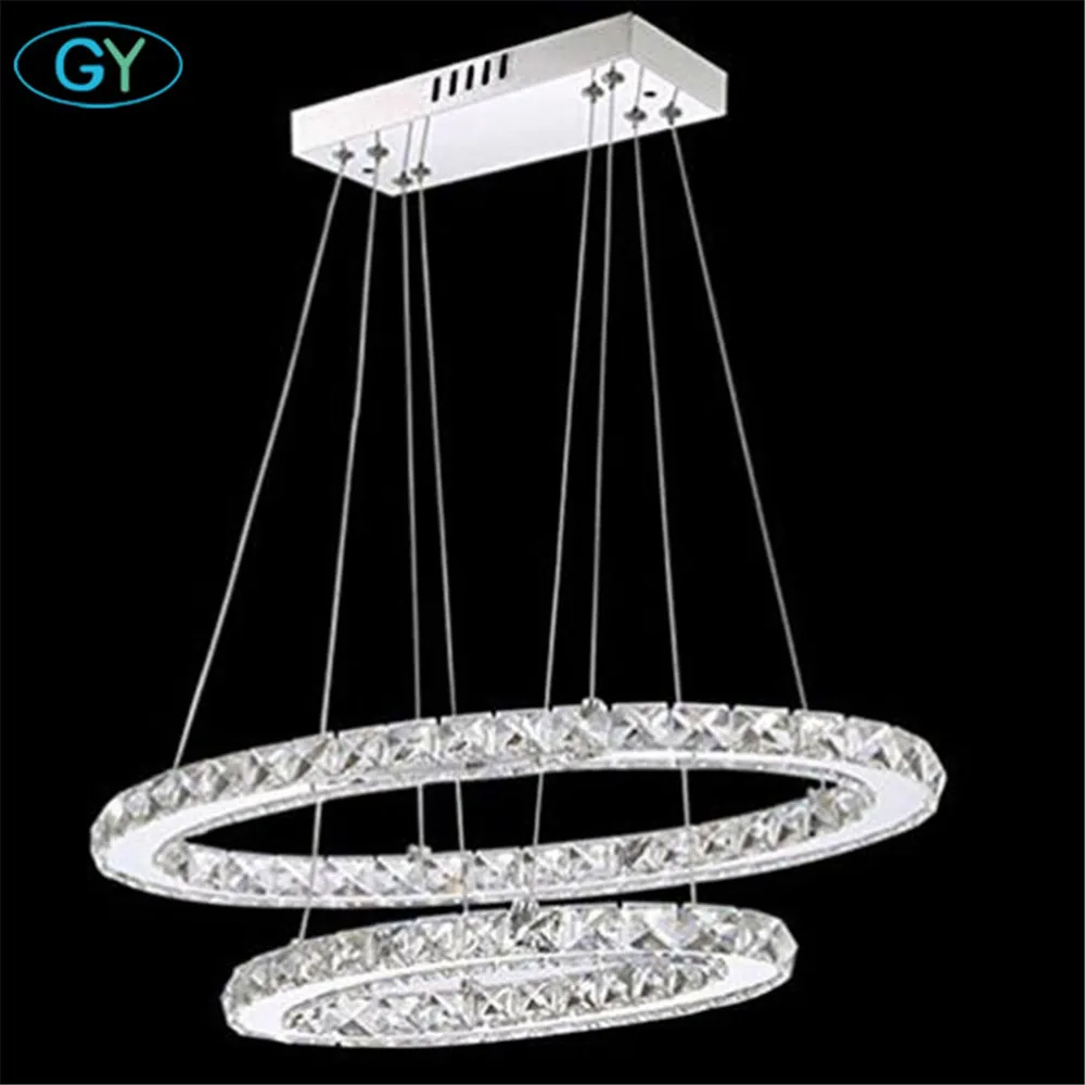 Современная светодиодная Хрустальная подвесная люстра Ellipse светильник для дома