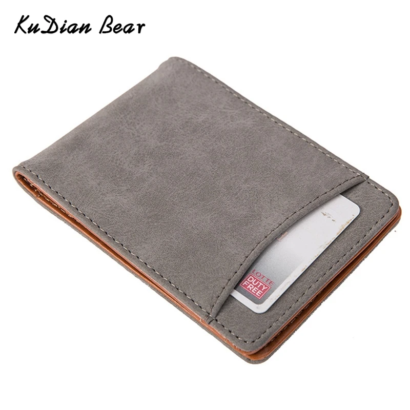 KUDIAN BEAR мужские кошельки с зажимом для денег, Rfid минималистичные автомобильные Чехлы, магнитные зажимы для денег, держатель для денег, Carteras Hombre- BID148 PM49