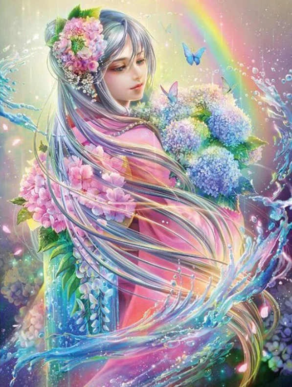 Алмазная 5D картина сделай сам красивая девушка полностью круглая вышивка стразы