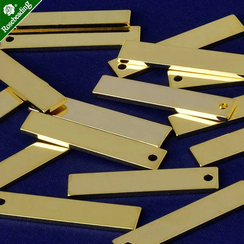 Латунная прямоугольная штамповка 15 4x4 мм заготовки для ожерелья с именным