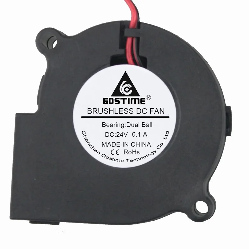 

Gdstime 1pcs DC 24V 60mm x 60mm x 28mm Propeller Blower Fan Ball Bearing 60x28mm Small Cooling Fan 2Pin 6028 6cm Cooler 24 Volt