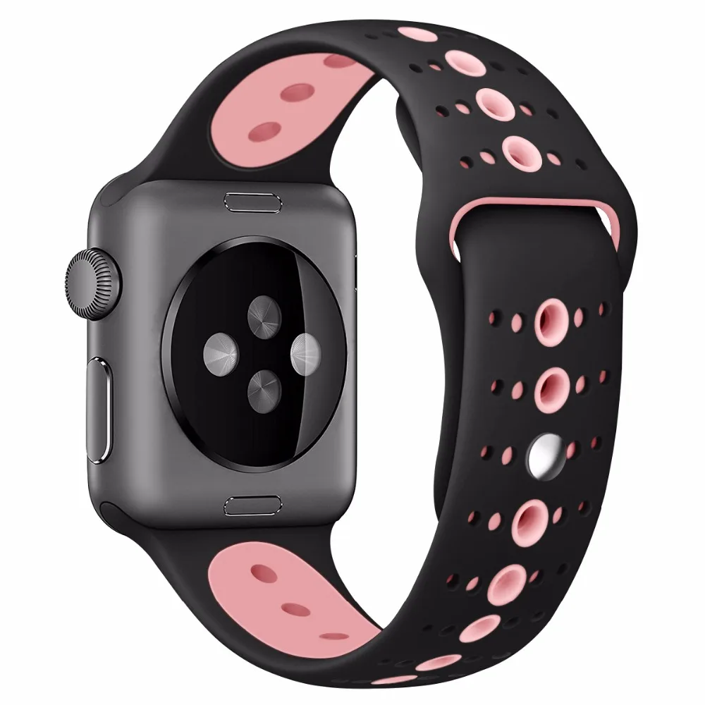Ремешки для Apple Watch 38/40 мм 42/44 мягкий силиконовый сменный Браслет iWatch Series