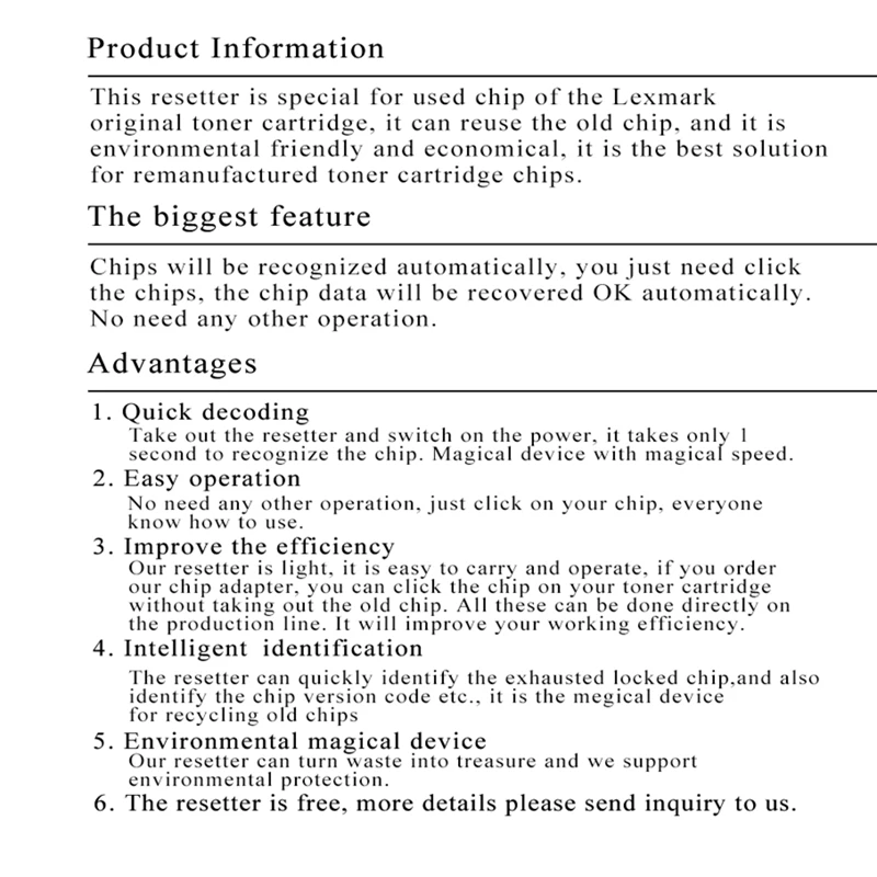 Совместим с обнулением чипов Lexmark лучшее решение для MS MX 310 410 510 610 710 810 чип