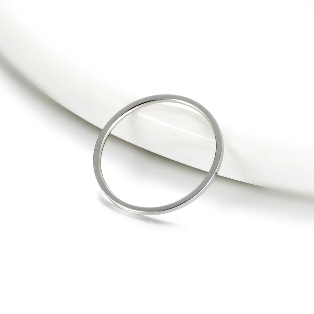 Женские Классические кольца 2 шт. 1 мм широкие из нержавеющей стали размеры US 5