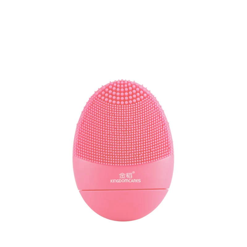 KINGDOM CARES Facial Cleansing Brush Sonic Vibration Mini Face Cleaner Silicone Deep Pore Cleaning Electric waterproof Massage |