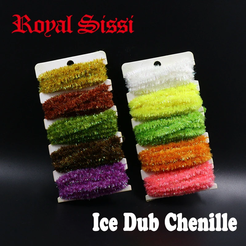 5 ярдов карточная пряжа ice dub chenille для вязания шерстяных мушек цветов ассорти из