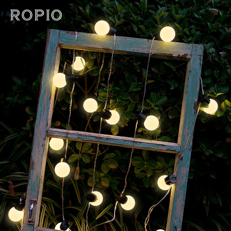 20 светодиодных шаров гирлянды для вечеринок световые наружные светодиодные