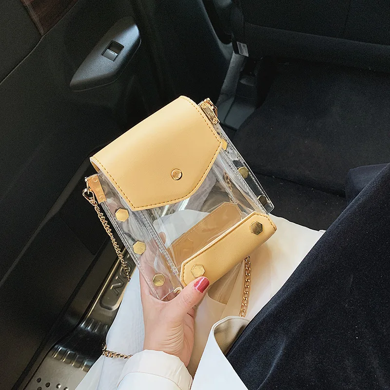 Прозрачная прозрачная сумка через плечо для женщин 2019 высококачественные