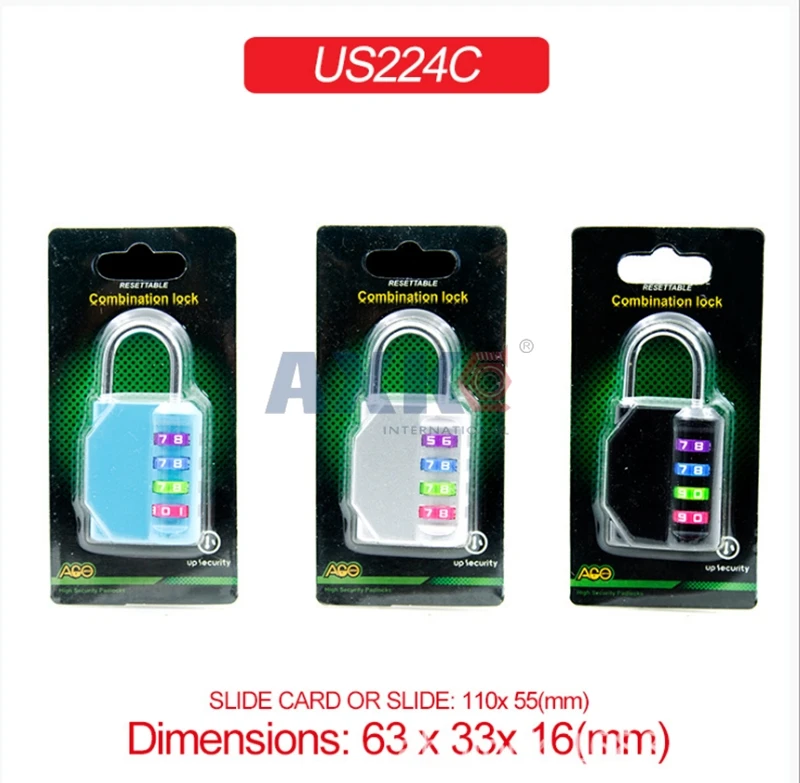 Небольшой замок с паролем AXK для спортзала зала двери 224C |