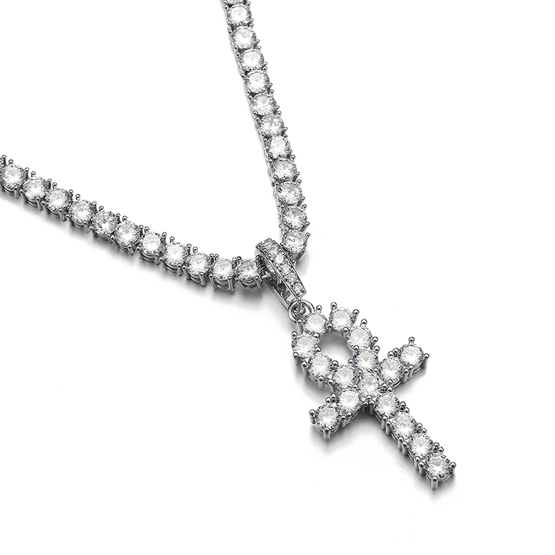 Подвеска в виде креста из циркония для мужчин и женщин кулон сверкающего