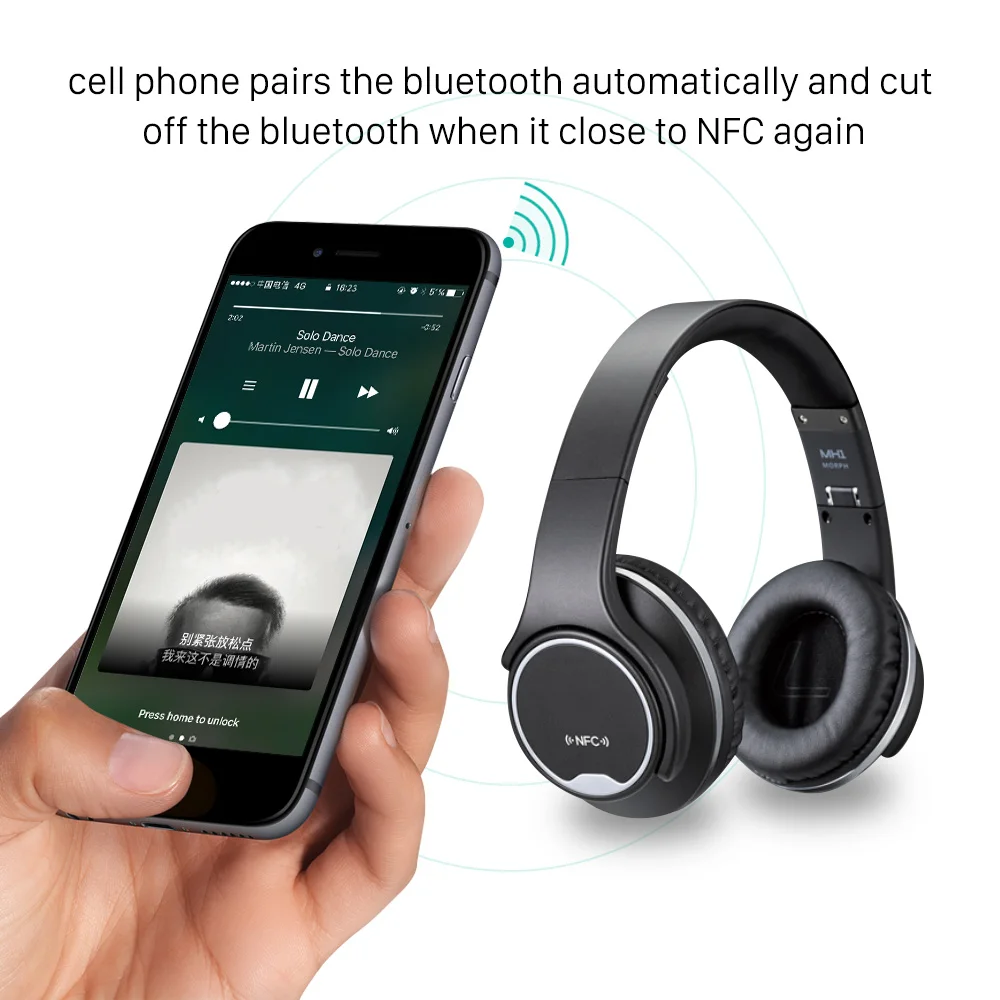 Wearpai WP506 Bluetooth беспроводной наушник мощная звуковая гарнитура мягкая пена кожаные