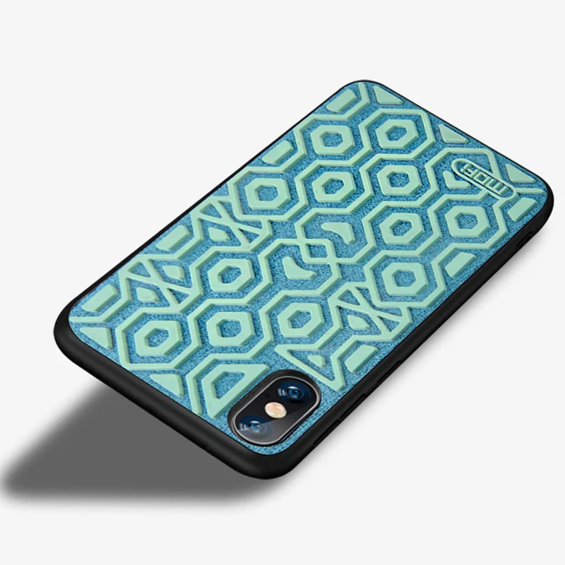 Green Для iphone Xr чехол для iphone 11 pro Max чехол нескользящий Противоскользящий предотвращающий скольжение стерео трехмерный узор для iphone 11 Xs X - Цвет: Green