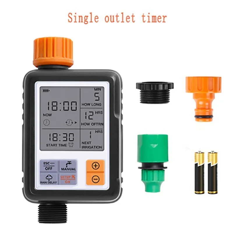 Single outlet timer Автоматическая система орошения электронный таймер воды ЖК-экран спринклер контроллер открытый сад интеллектуальное устройство для полива - Цвет: Single outlet timer