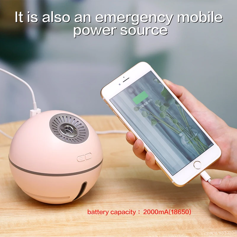 Мини USB увлажнитель воздуха диффузор эфирного масла с мини вентилятором и