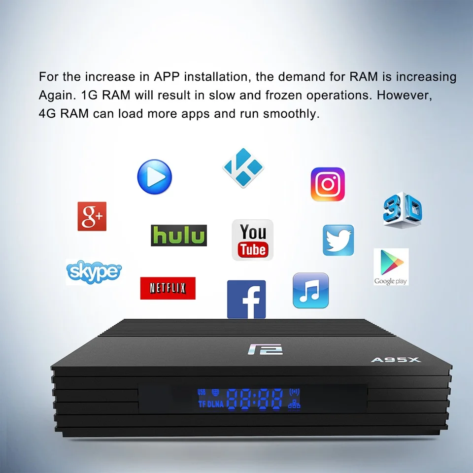 ТВ приставка A95X F2 Android 9 0 Amlogic S905X2 4K Smart TV 4 ГБ 64 ГБ|ТВ-приставки и медиаплееры| |