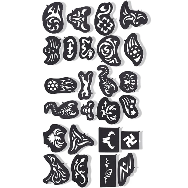 25 шт./компл. шаблон для татуировок волос триммер шаблоны окрашивания и