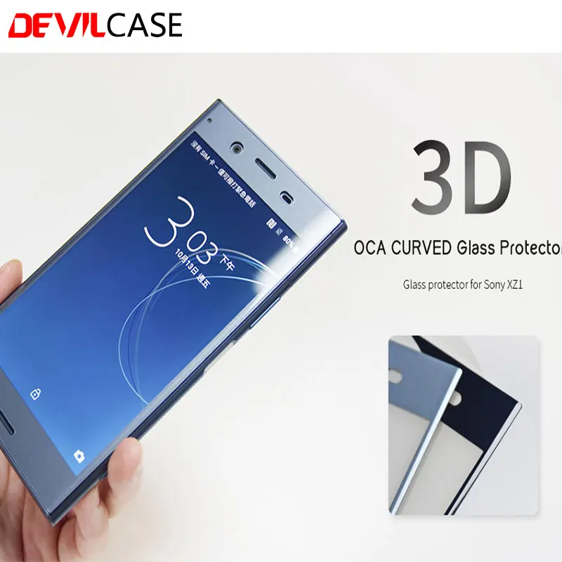DEVILCASE OCA Craft 3D изогнутое стекло Защита экрана для SONY XPERIA XZ1 5 2 дюйма HD закаленное